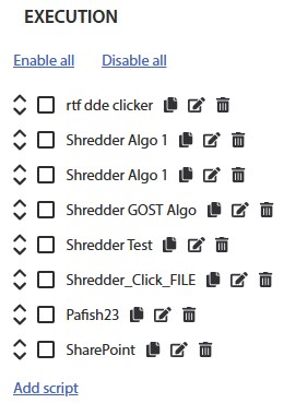 Fig. 5 – User Activity Simulation Scenarios