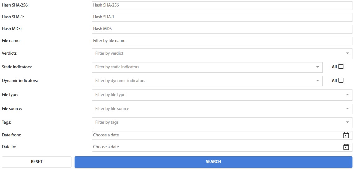 Fig. 13 – Report Search Page
