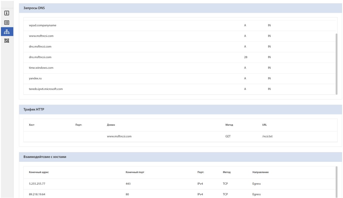 Рис. 21.1 - страница сетевого анализа